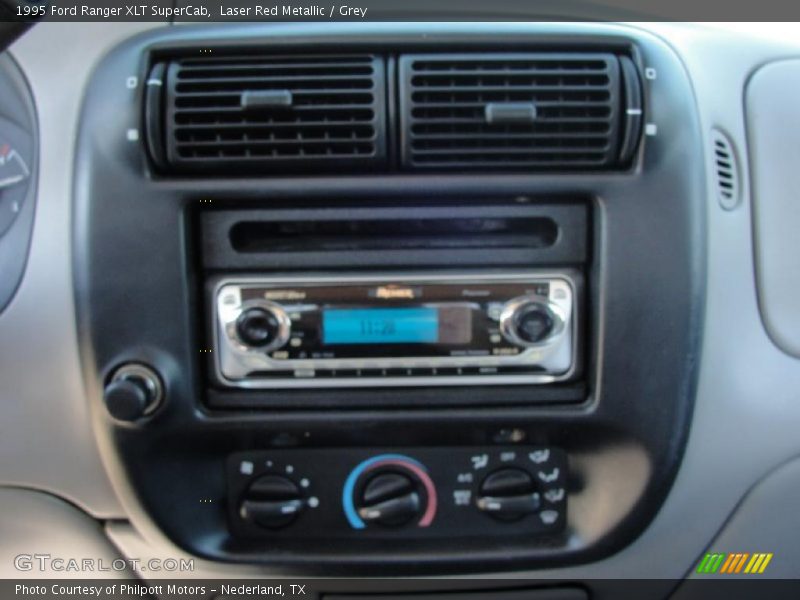 Laser Red Metallic / Grey 1995 Ford Ranger XLT SuperCab