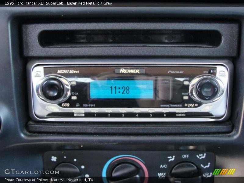 Laser Red Metallic / Grey 1995 Ford Ranger XLT SuperCab