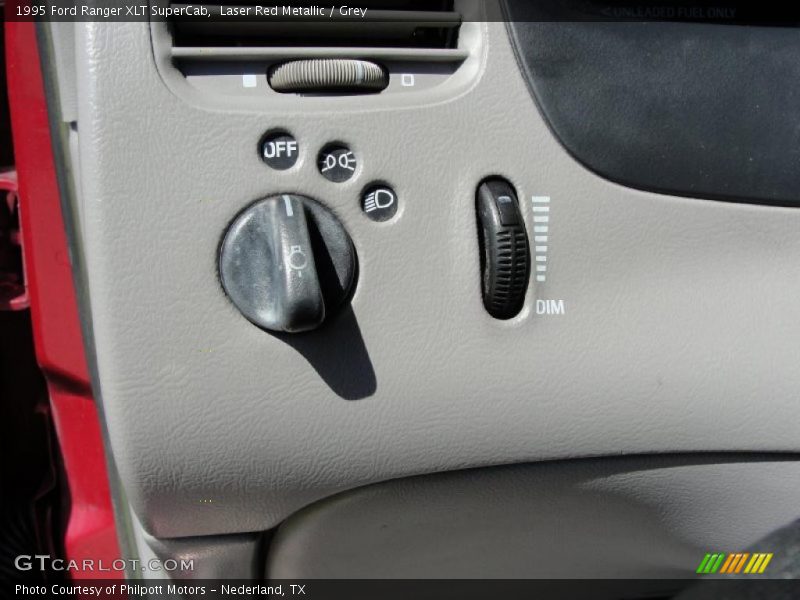 Laser Red Metallic / Grey 1995 Ford Ranger XLT SuperCab
