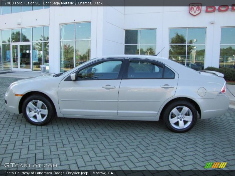 Light Sage Metallic / Charcoal Black 2008 Ford Fusion SE