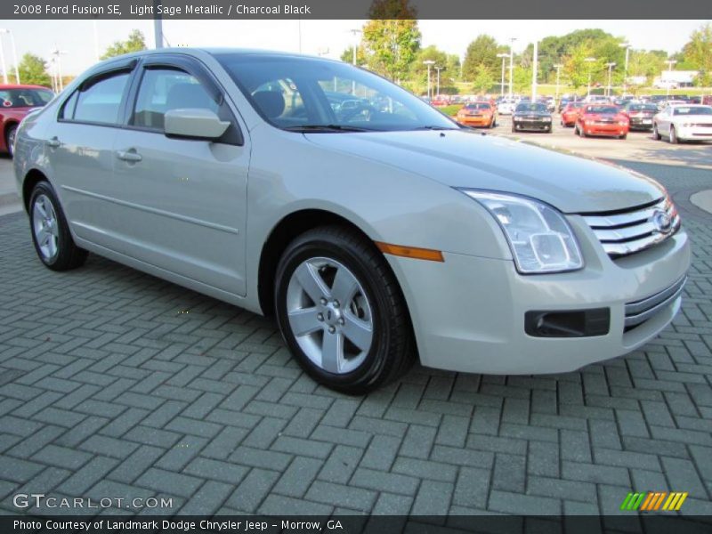 Light Sage Metallic / Charcoal Black 2008 Ford Fusion SE
