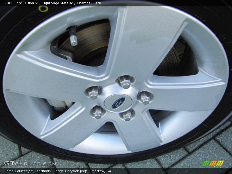 Light Sage Metallic / Charcoal Black 2008 Ford Fusion SE