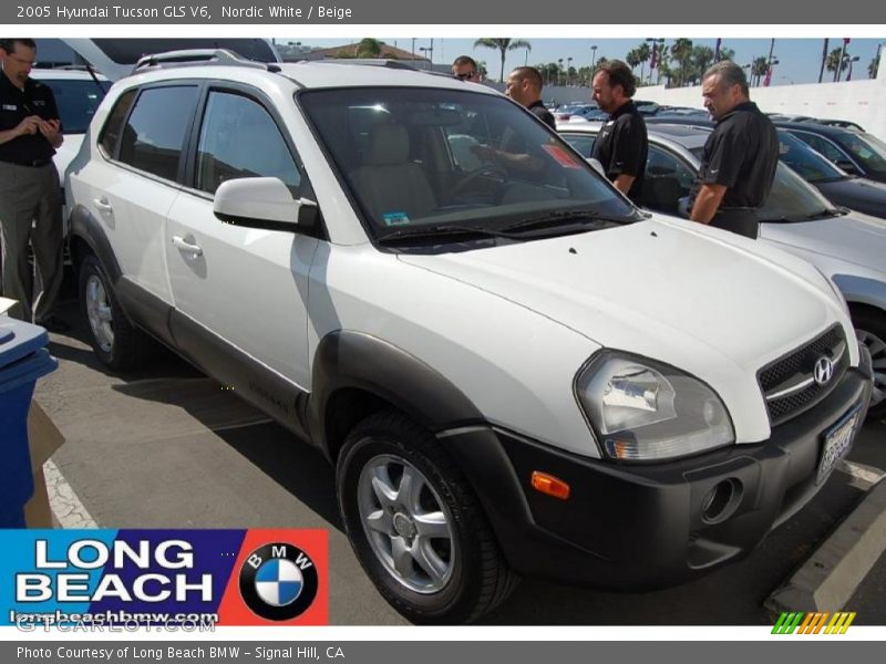 Nordic White / Beige 2005 Hyundai Tucson GLS V6