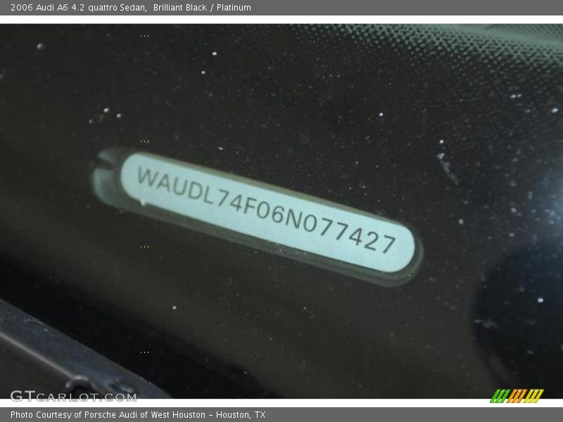 Brilliant Black / Platinum 2006 Audi A6 4.2 quattro Sedan