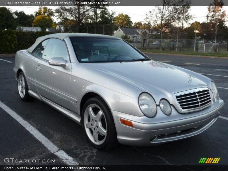 Brilliant Silver Metallic / Ash 2002 Mercedes-Benz CLK 430 Cabriolet