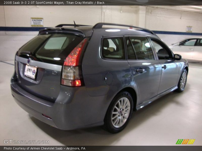 Titan Gray Metallic / Black 2008 Saab 9-3 2.0T SportCombi Wagon