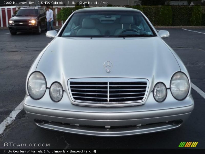 Brilliant Silver Metallic / Ash 2002 Mercedes-Benz CLK 430 Cabriolet