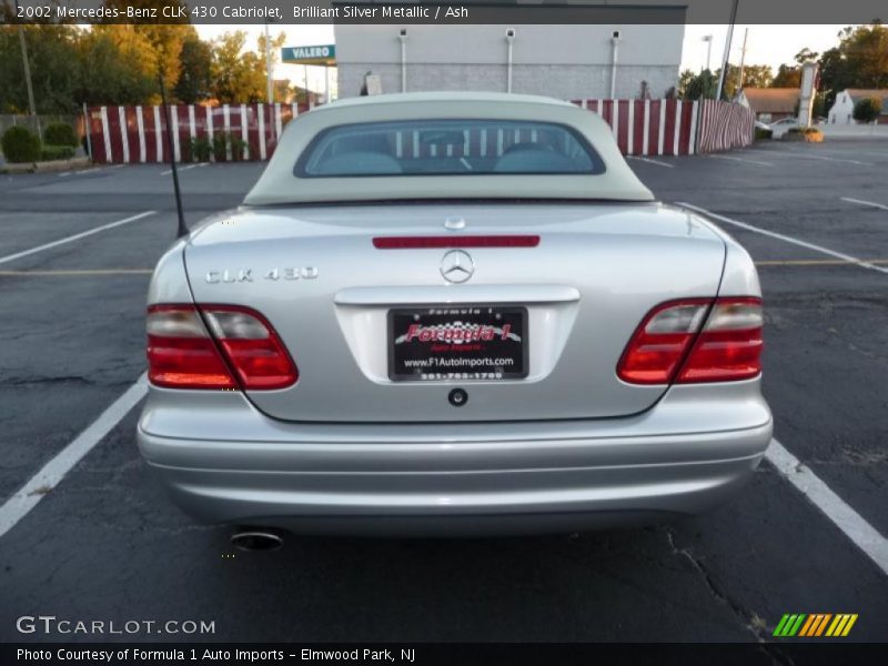 Brilliant Silver Metallic / Ash 2002 Mercedes-Benz CLK 430 Cabriolet