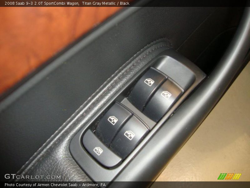 Titan Gray Metallic / Black 2008 Saab 9-3 2.0T SportCombi Wagon