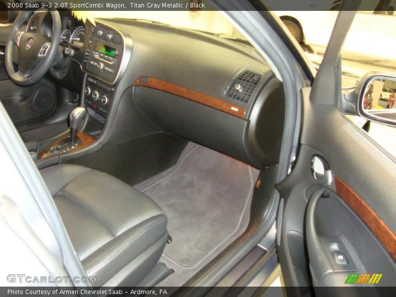 Titan Gray Metallic / Black 2008 Saab 9-3 2.0T SportCombi Wagon