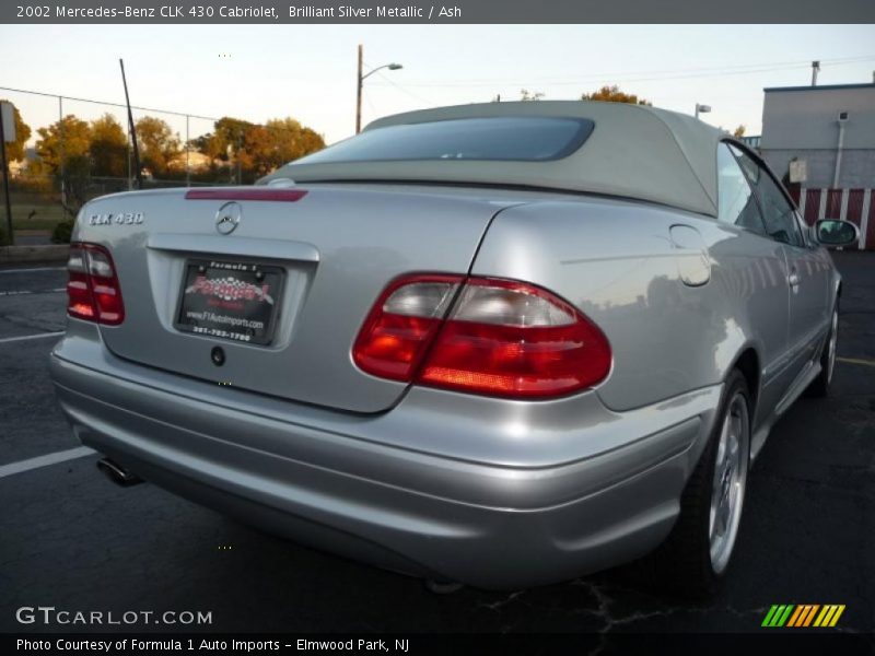 Brilliant Silver Metallic / Ash 2002 Mercedes-Benz CLK 430 Cabriolet