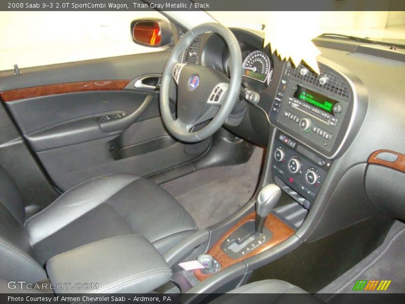 Titan Gray Metallic / Black 2008 Saab 9-3 2.0T SportCombi Wagon