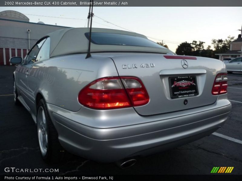 Brilliant Silver Metallic / Ash 2002 Mercedes-Benz CLK 430 Cabriolet