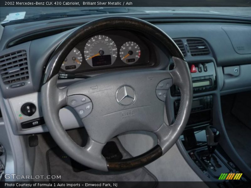Brilliant Silver Metallic / Ash 2002 Mercedes-Benz CLK 430 Cabriolet
