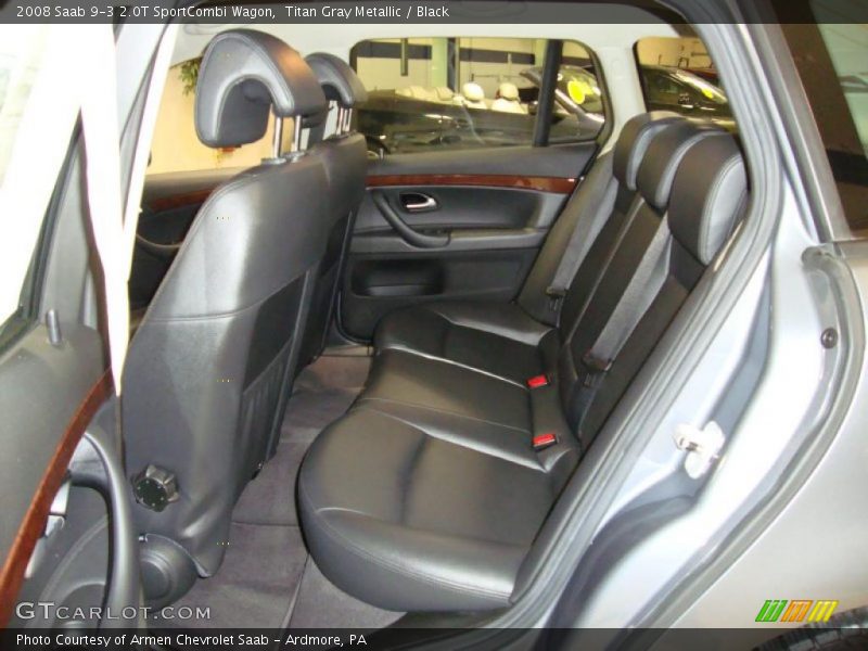 Titan Gray Metallic / Black 2008 Saab 9-3 2.0T SportCombi Wagon