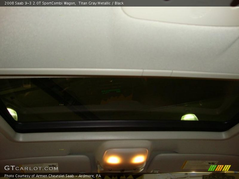 Titan Gray Metallic / Black 2008 Saab 9-3 2.0T SportCombi Wagon