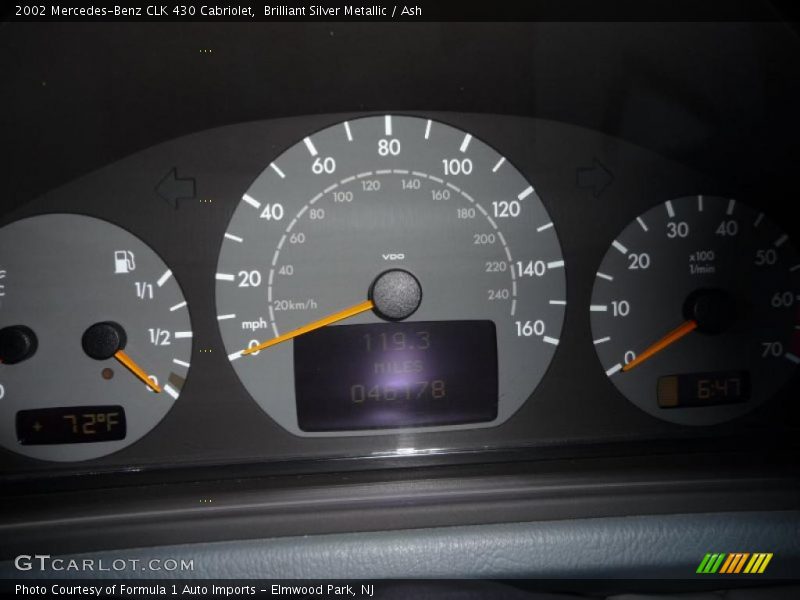 Brilliant Silver Metallic / Ash 2002 Mercedes-Benz CLK 430 Cabriolet