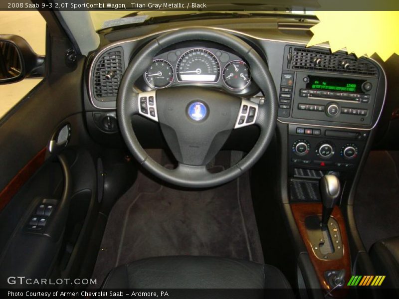Titan Gray Metallic / Black 2008 Saab 9-3 2.0T SportCombi Wagon