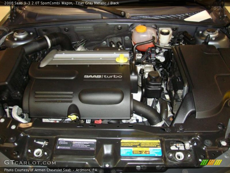 Titan Gray Metallic / Black 2008 Saab 9-3 2.0T SportCombi Wagon