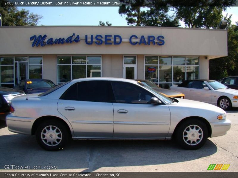 Sterling Silver Metallic / Medium Gray 2003 Buick Century Custom