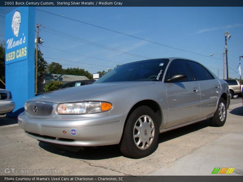 Sterling Silver Metallic / Medium Gray 2003 Buick Century Custom