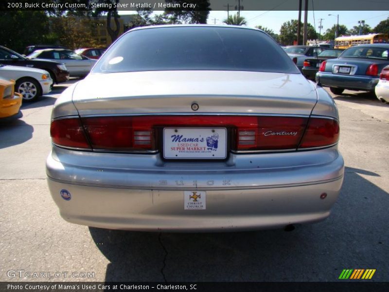 Sterling Silver Metallic / Medium Gray 2003 Buick Century Custom