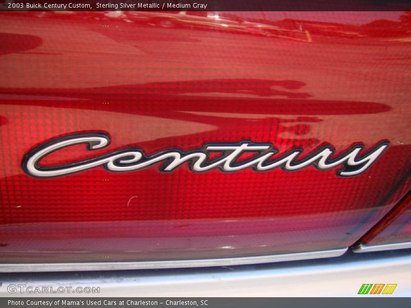 Sterling Silver Metallic / Medium Gray 2003 Buick Century Custom