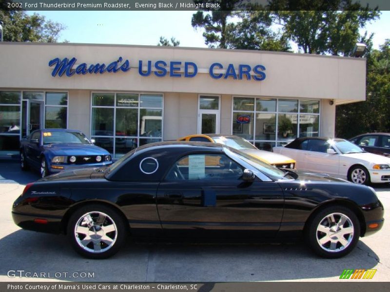Evening Black / Midnight Black 2002 Ford Thunderbird Premium Roadster