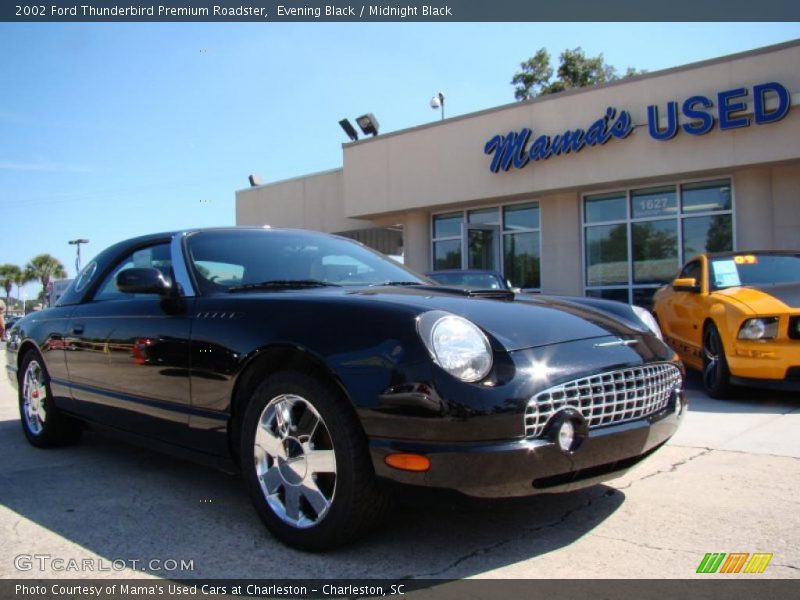 Evening Black / Midnight Black 2002 Ford Thunderbird Premium Roadster