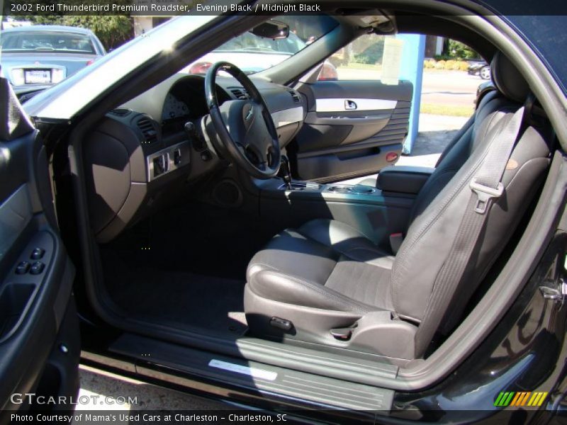 Evening Black / Midnight Black 2002 Ford Thunderbird Premium Roadster