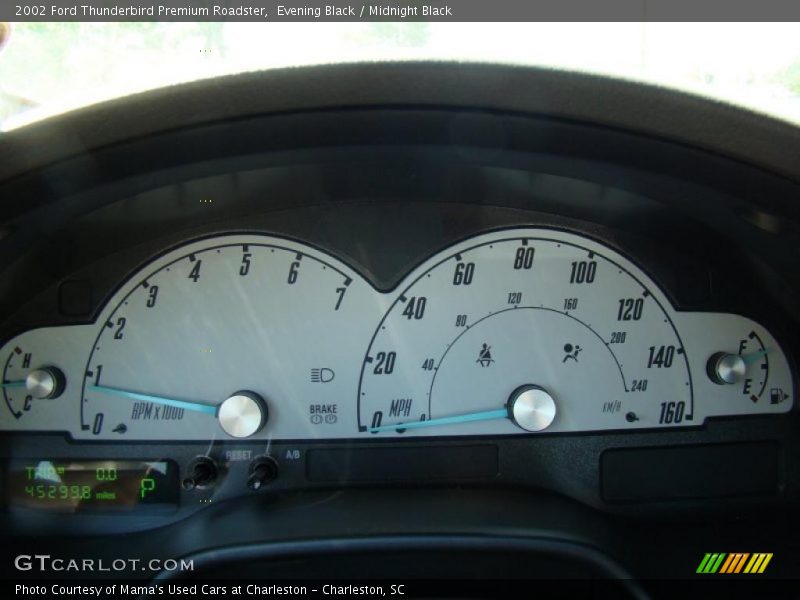 Evening Black / Midnight Black 2002 Ford Thunderbird Premium Roadster