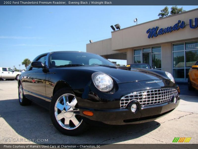 Evening Black / Midnight Black 2002 Ford Thunderbird Premium Roadster
