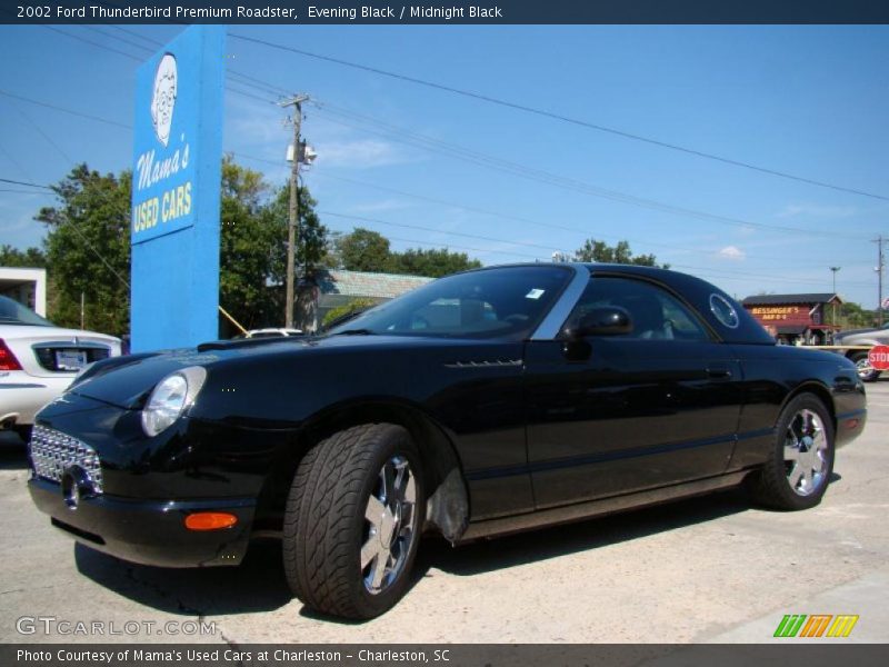 Evening Black / Midnight Black 2002 Ford Thunderbird Premium Roadster