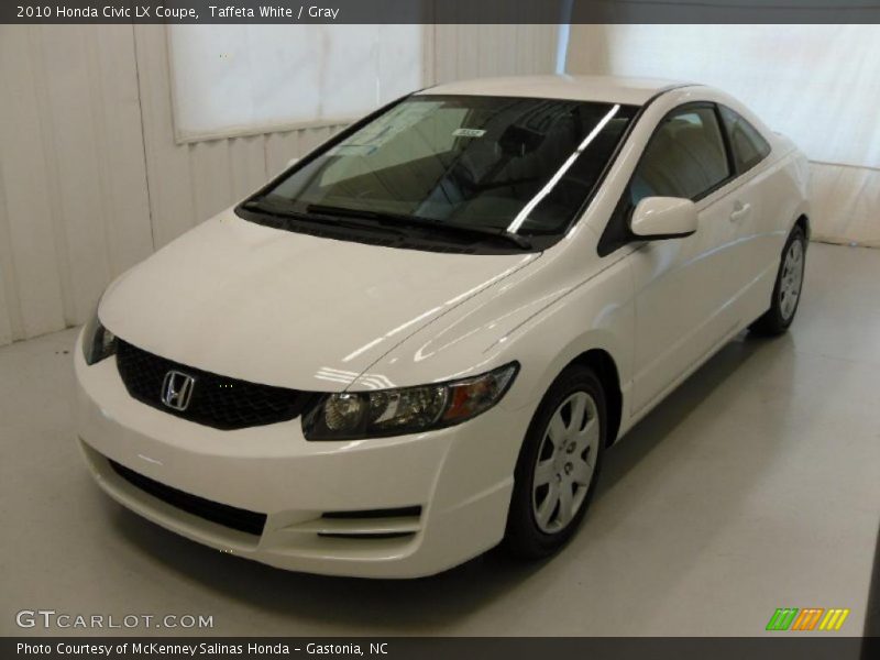 Taffeta White / Gray 2010 Honda Civic LX Coupe