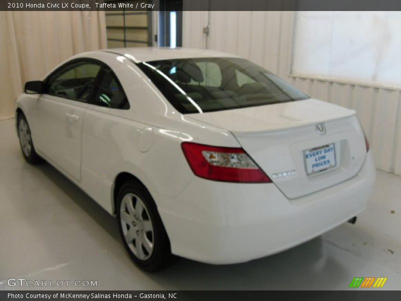 Taffeta White / Gray 2010 Honda Civic LX Coupe