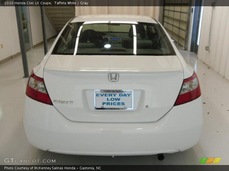 Taffeta White / Gray 2010 Honda Civic LX Coupe