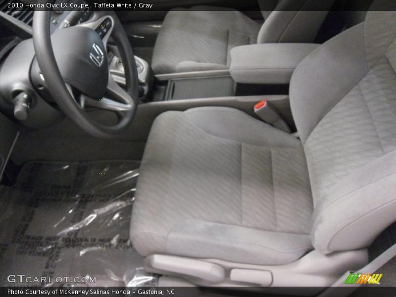 Taffeta White / Gray 2010 Honda Civic LX Coupe