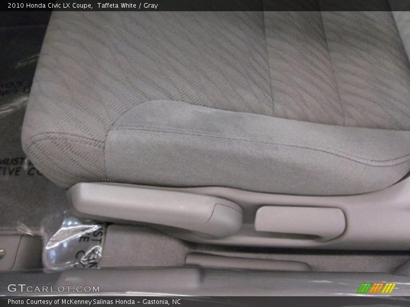 Taffeta White / Gray 2010 Honda Civic LX Coupe