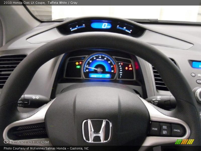 Taffeta White / Gray 2010 Honda Civic LX Coupe