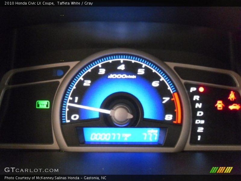 Taffeta White / Gray 2010 Honda Civic LX Coupe