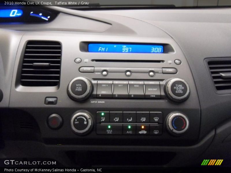 Taffeta White / Gray 2010 Honda Civic LX Coupe