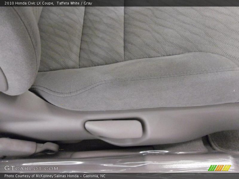 Taffeta White / Gray 2010 Honda Civic LX Coupe
