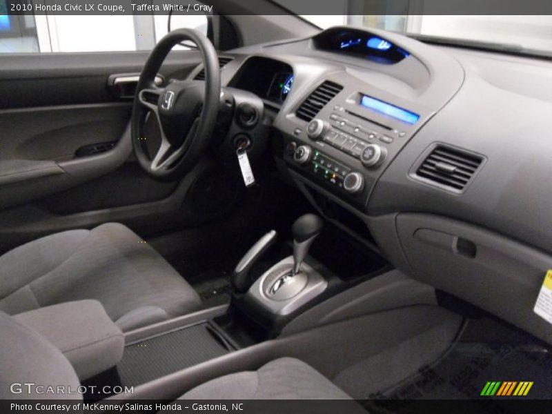 Taffeta White / Gray 2010 Honda Civic LX Coupe
