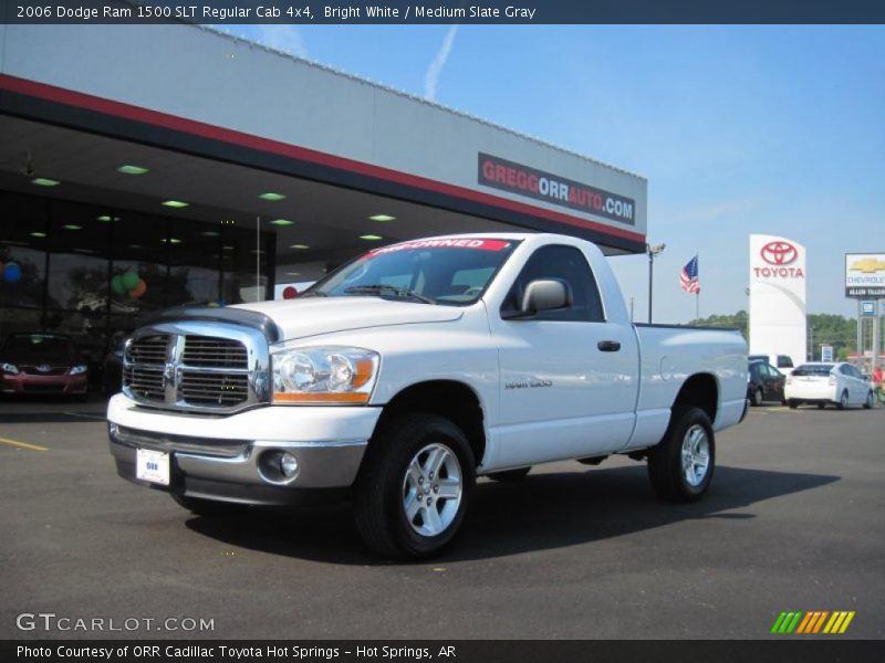 Bright White / Medium Slate Gray 2006 Dodge Ram 1500 SLT Regular Cab 4x4