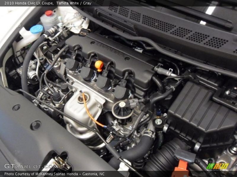 Taffeta White / Gray 2010 Honda Civic LX Coupe