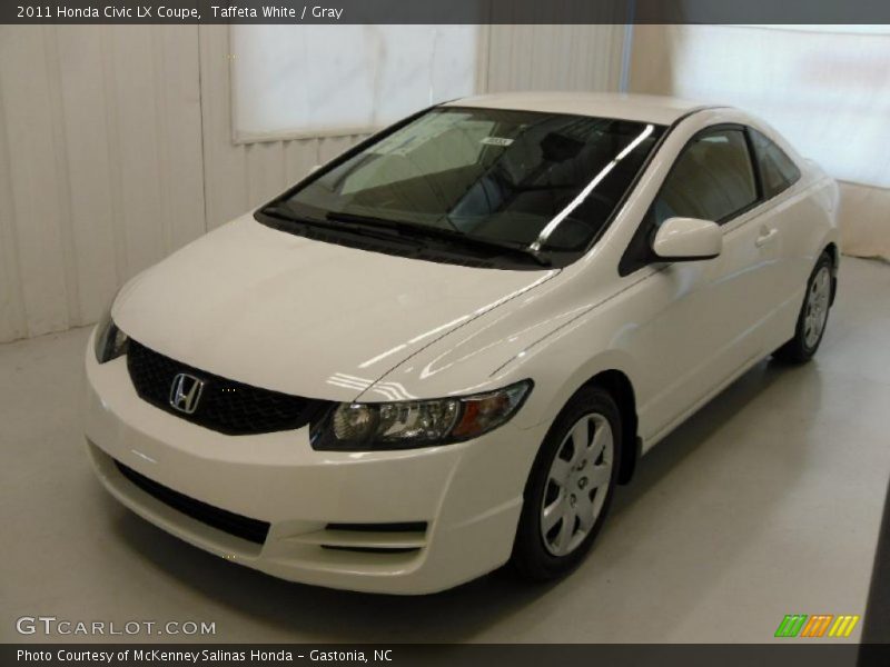 Taffeta White / Gray 2011 Honda Civic LX Coupe