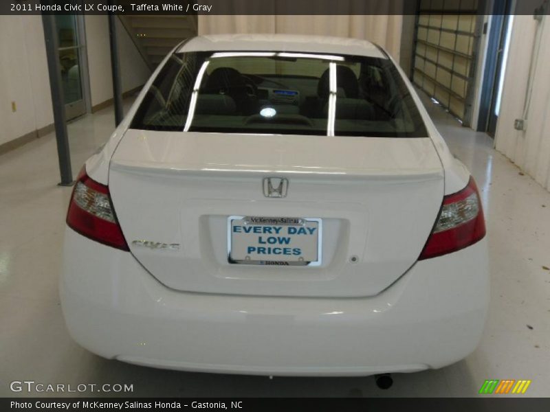 Taffeta White / Gray 2011 Honda Civic LX Coupe