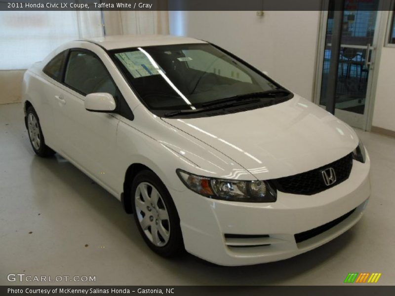 Taffeta White / Gray 2011 Honda Civic LX Coupe