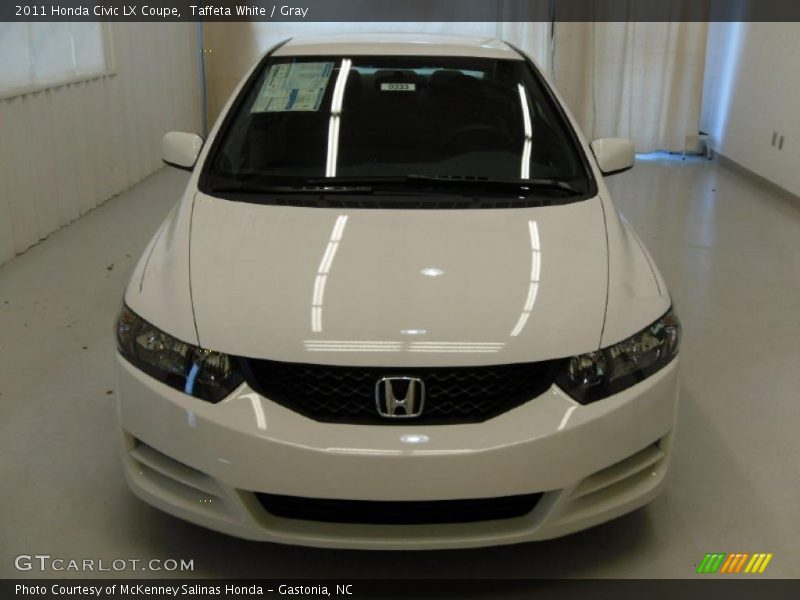 Taffeta White / Gray 2011 Honda Civic LX Coupe