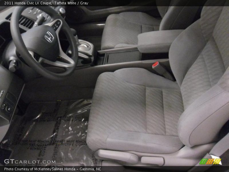 Taffeta White / Gray 2011 Honda Civic LX Coupe